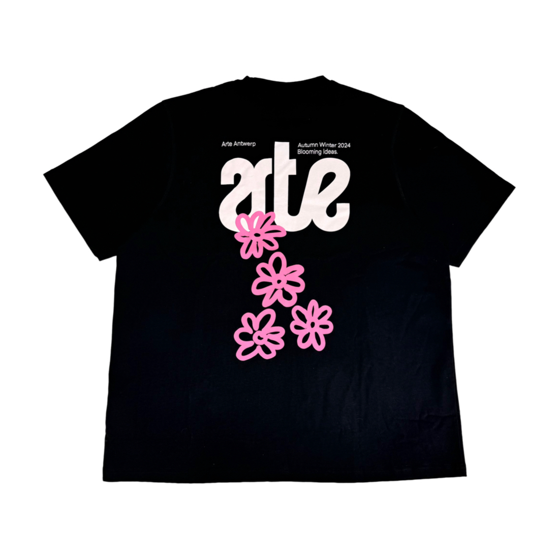 Arte Tee Black (Pink Flower)