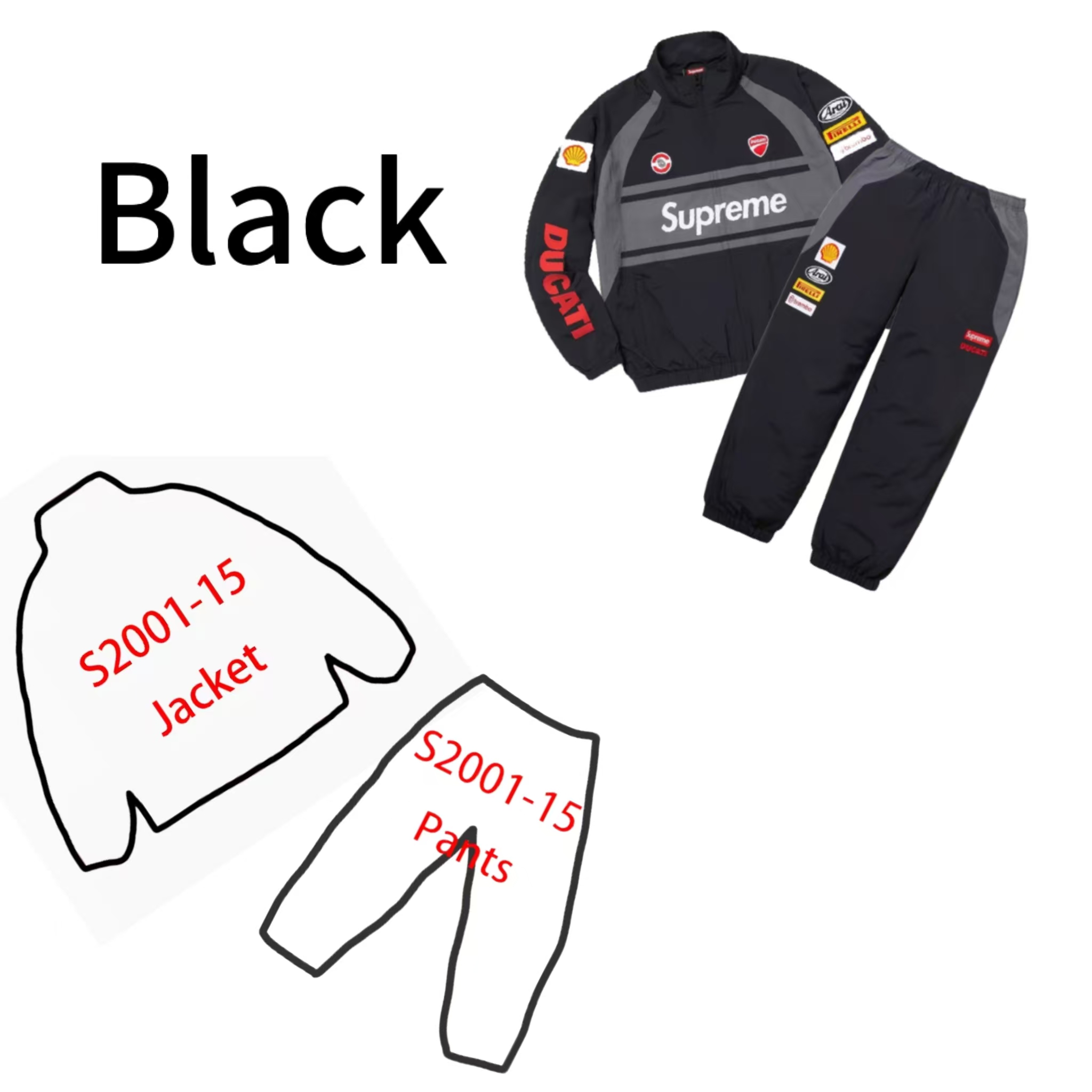 Supreme ducati top tracksuit