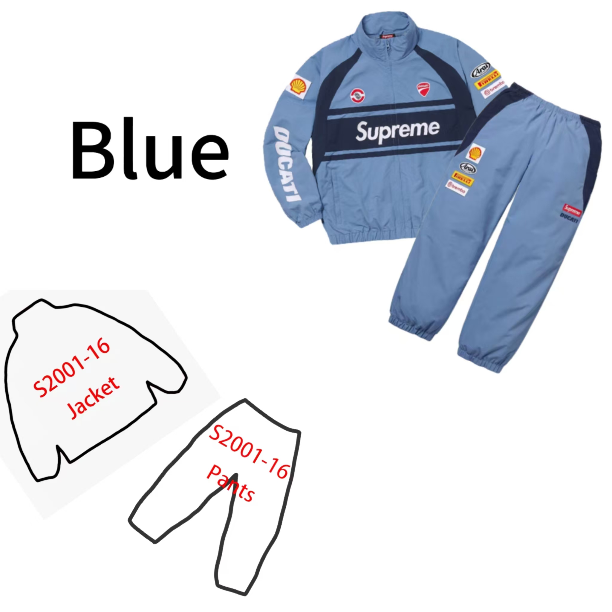 Supreme ducati top tracksuit 