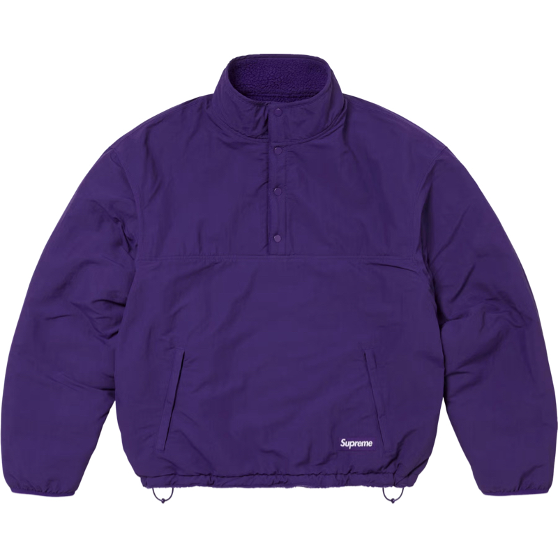 SUPREME POLARTEC SHEARLING REVERSIBLE PULLOVER