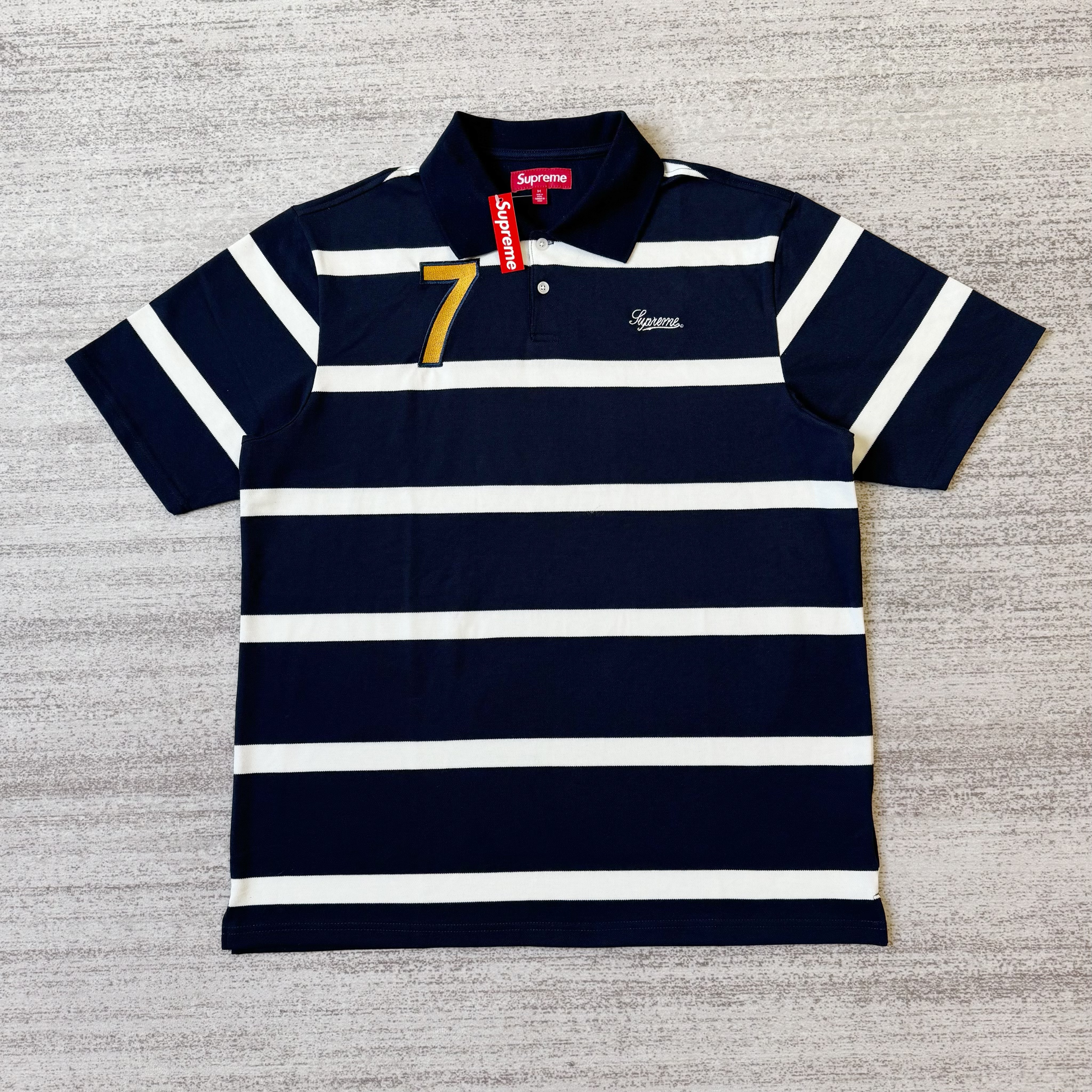 Sup 7 polo shirt(drak blue)